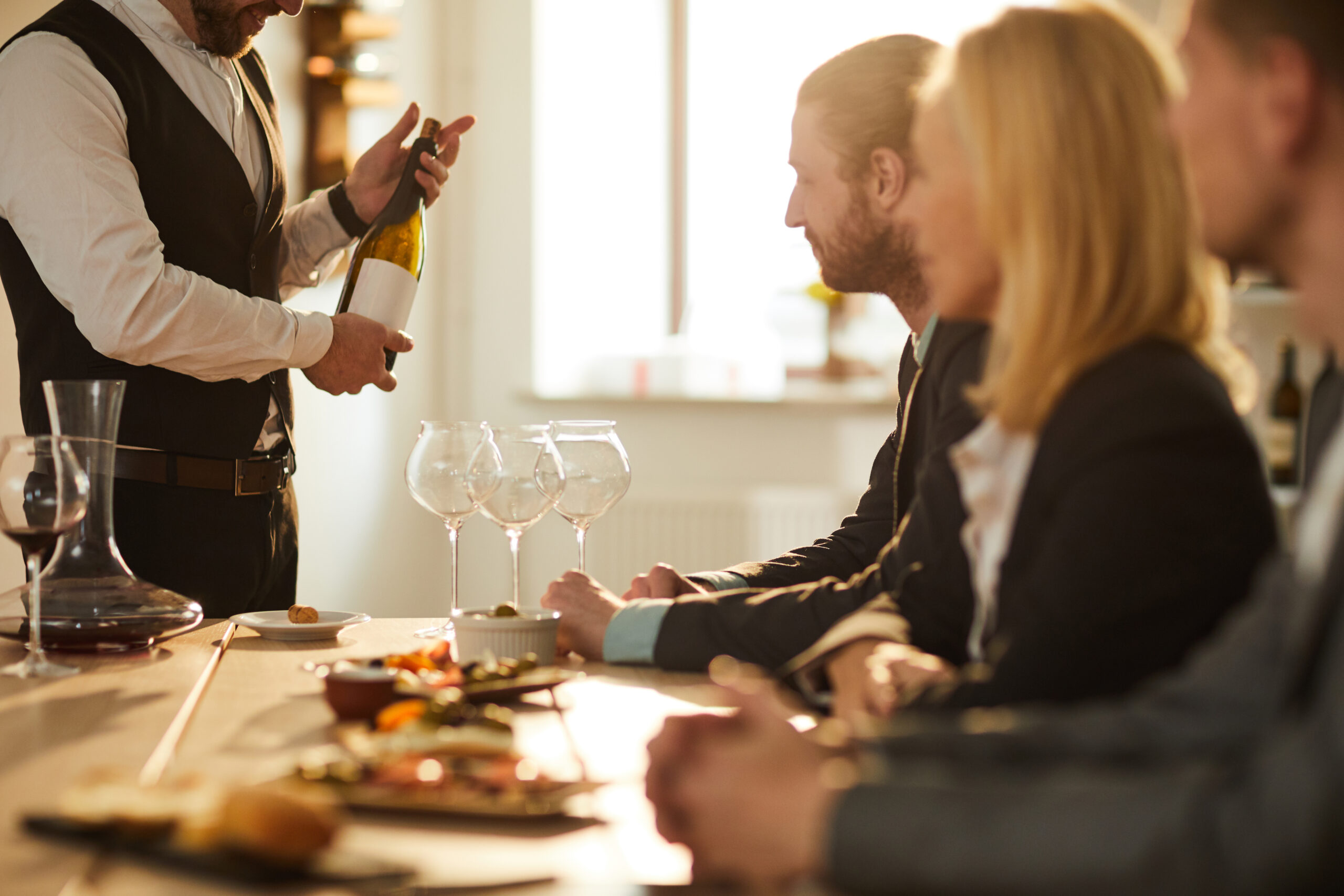corporate wine tasting event